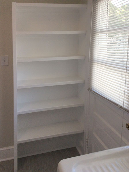 Open pantry in kitchen
